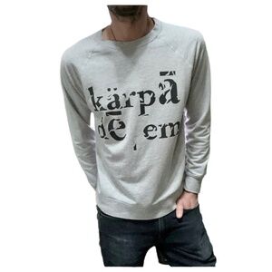 Karpa De,em Heather Grey Graphic Print Sweatshirt Size M
